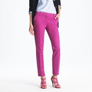 J. Crew Wool Cafe Capri in Bright Dahlia
